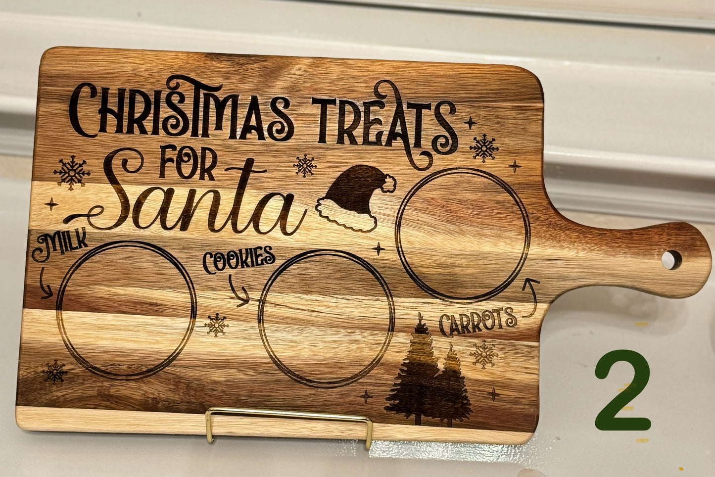 Santa's Milk and Cookies Cutting Board