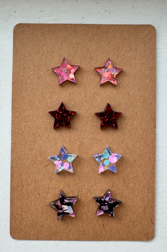 Sparkly Star Stud Earrings